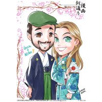 Caricatura com Corpinho Casal - Oriental