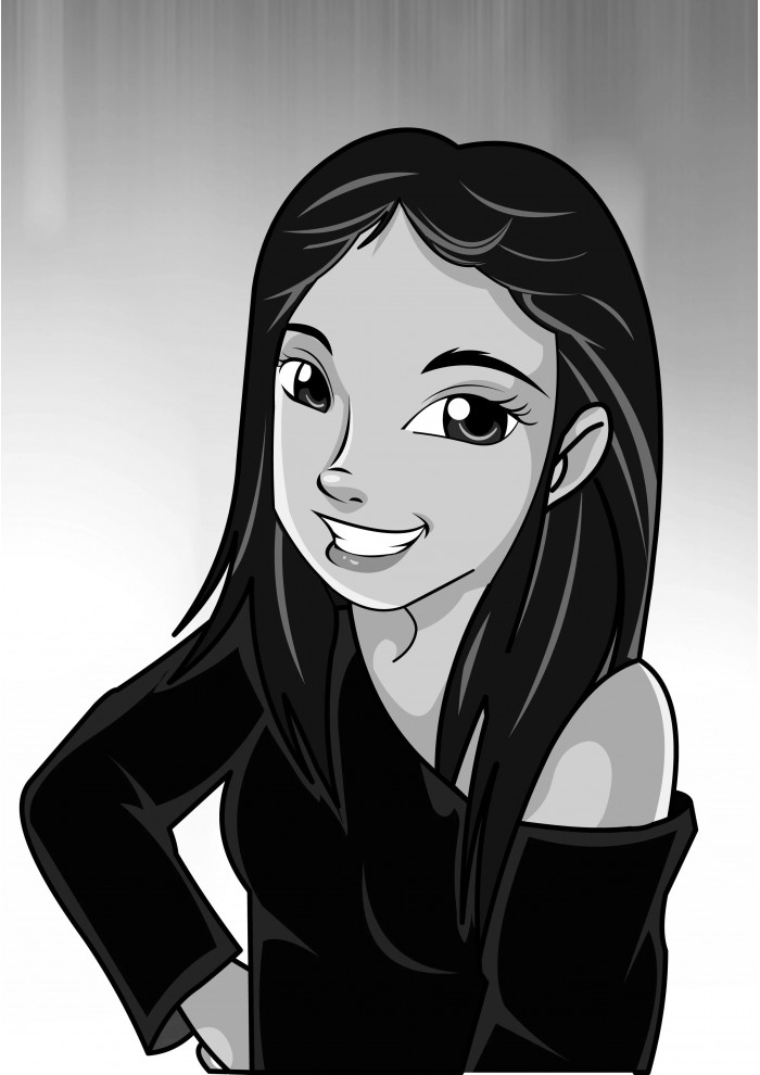 Caricatura Preto e branco (Vetor) Caricatura Preto e branco (Vetor)